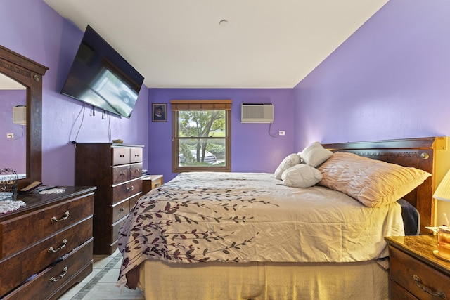 1384 Cunat Ct Unit 1B, Lake In The Hills, IL 60156 - bedroom featuring a wall mounted air conditioner