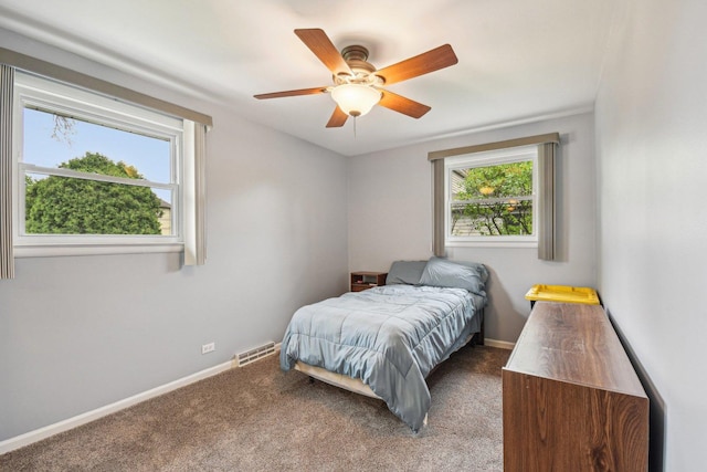 4N221 7th Ave, Addison, IL 60101 - bedroom featuring carpet floors and ceiling fan
