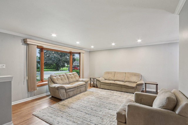 4N221 7th Ave, Addison, IL 60101 - living room with wood finished floors, recessed lighting, and ornamental molding