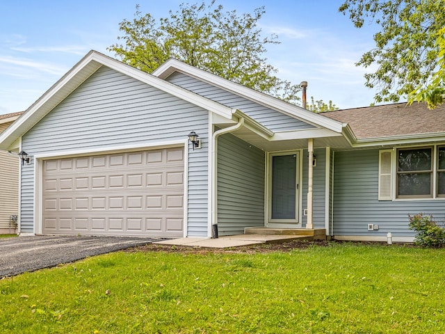 119 SE Brandywine Dr, Poplar Grove, IL 61065 - ranch-style house featuring a front lawn, driveway, and a garage