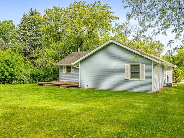 119 SE Brandywine Dr, Poplar Grove, IL 61065 - view of property exterior featuring a deck and a yard