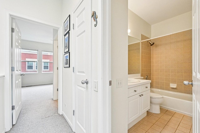 7511 Brown Ave Unit N, Forest Park, IL 60130 - full bathroom featuring vanity, shower / bath combination, and tile patterned floors