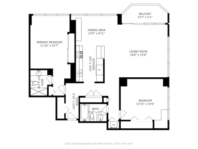 1560 N Sandburg Ter Unit 2202, Chicago, IL 60610 - home floor plan