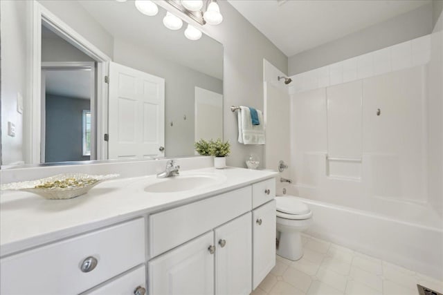 616 Meadowview Dr, West Chicago, IL 60185 - full bathroom featuring toilet, vanity, and shower / bath combination