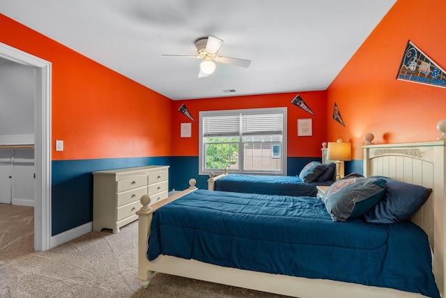6312 Kingsbridge Dr, Cary, IL 60013 - bedroom with carpet floors and ceiling fan