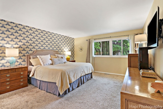 4125 Victoria Dr, Hoffman Estates, IL 60192 - bedroom featuring carpet floors, baseboards, and an accent wall