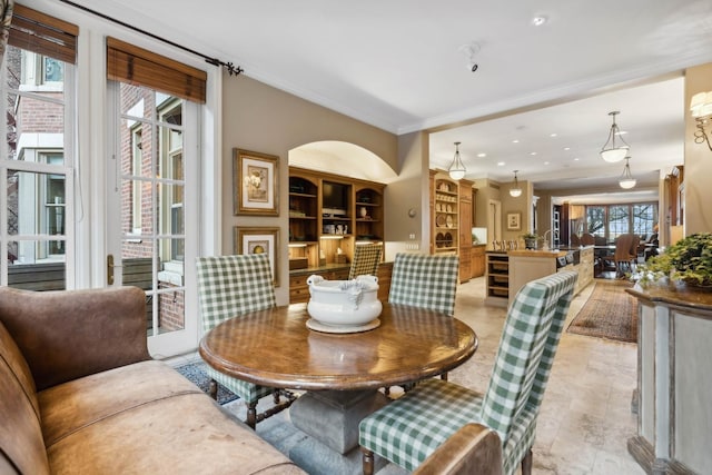 199 E Lake Shore Dr Unit 3, Chicago, IL 60611 - dining area with ornamental molding