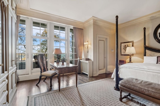 199 E Lake Shore Dr Unit 3, Chicago, IL 60611 - bedroom featuring ornamental molding, multiple windows, and wood finished floors