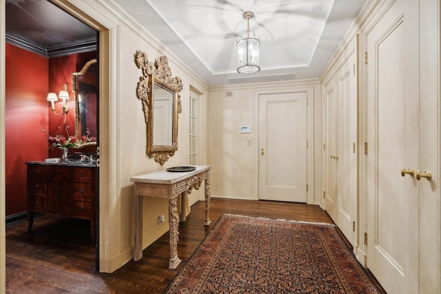 199 E Lake Shore Dr Unit 3, Chicago, IL 60611 - doorway to outside with wood finished floors and a tray ceiling