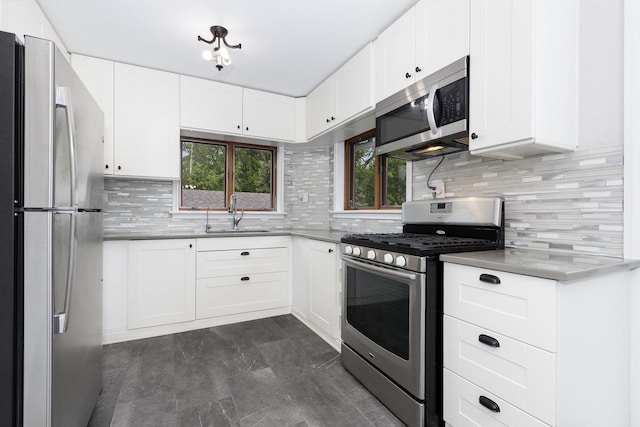 11S561 Saratoga Ave, Lemont, IL 60439 - kitchen with stainless steel appliances, a sink, backsplash, and white cabinetry