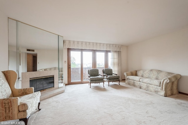 101 Summit Ave Unit 307, Park Ridge, IL 60068 - carpeted living room featuring a fireplace