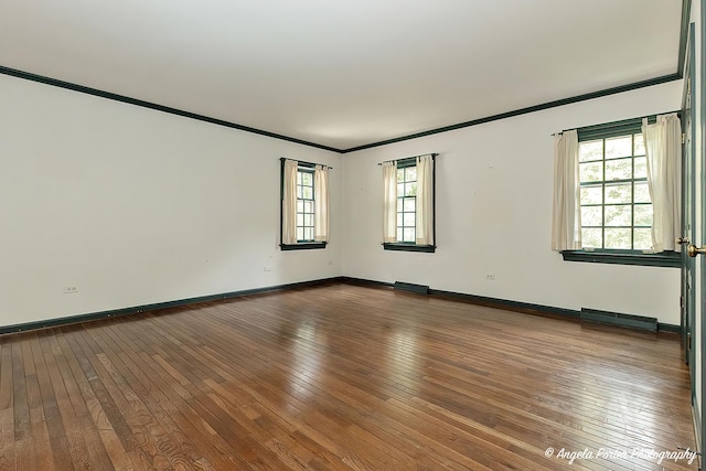 21293 N Andover Rd, Kildeer, IL 60047 - unfurnished room with ornamental molding and hardwood / wood-style flooring
