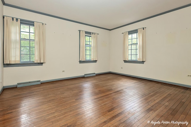 21293 N Andover Rd, Kildeer, IL 60047 - empty room with crown molding, plenty of natural light, and hardwood / wood-style floors