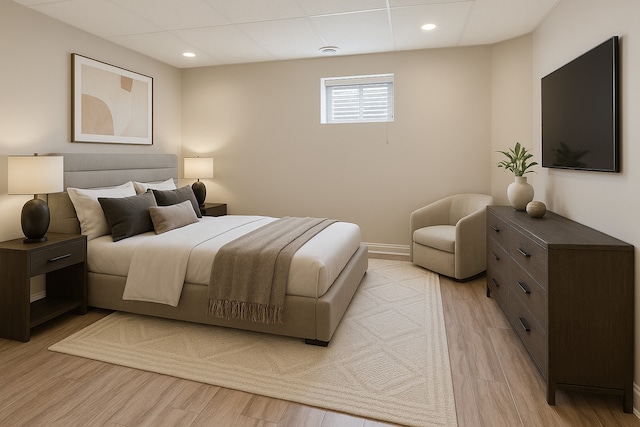 5203 Brighton Ln, Plainfield, IL 60586 - bedroom with light wood finished floors, recessed lighting, and baseboards