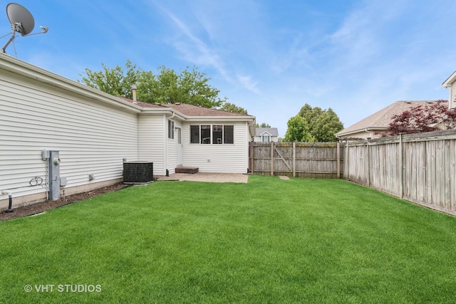 5203 Brighton Ln, Plainfield, IL 60586 - view of yard featuring central AC and a patio area