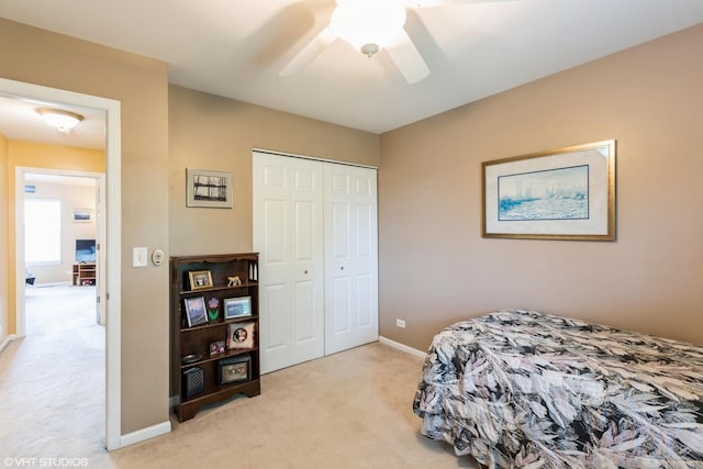 1532 Legacy Dr Unit 3, Dekalb, IL 60115 - carpeted bedroom with a closet, baseboards, and ceiling fan