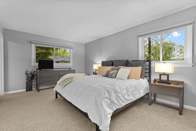 185 Carlisle Ave, Deerfield, IL 60015 - bedroom featuring multiple windows, baseboards, and light colored carpet