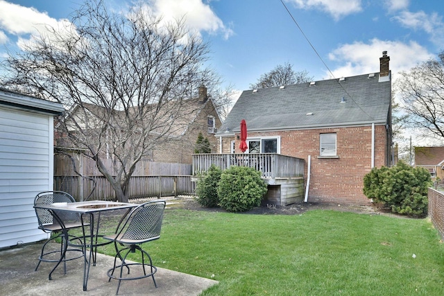 1625 N 73rd Ct, Elmwood Park, IL 60707 - view of yard featuring a wooden deck
