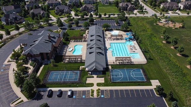 4748 Sassafras Ln, Naperville, IL 60564 - bird's eye view of a pool area