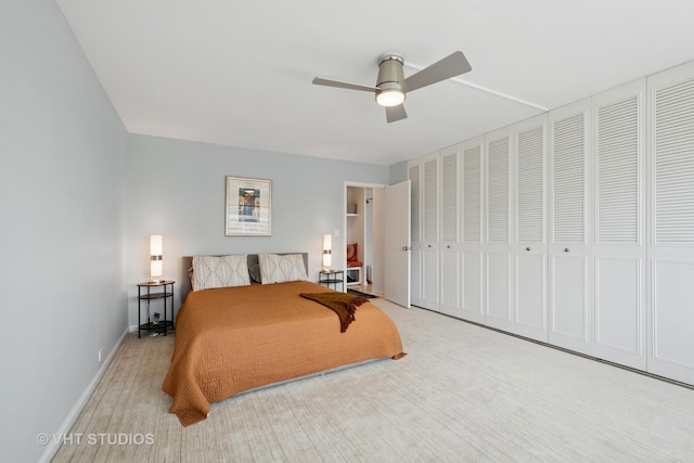 4250 N Marine Dr Unit 1406, Chicago, IL 60613 - carpeted bedroom with baseboards and ceiling fan