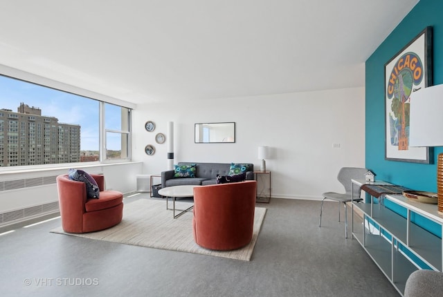 4250 N Marine Dr Unit 1406, Chicago, IL 60613 - living room with baseboards