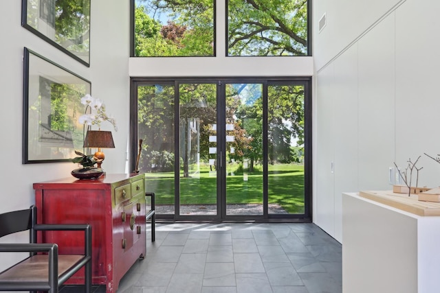 4N575 Old Quarry Rd, Saint Charles, IL 60174 - doorway with a high ceiling and tile patterned flooring
