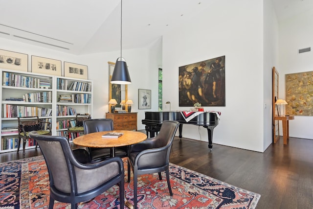 4N575 Old Quarry Rd, Saint Charles, IL 60174 - dining area featuring dark wood finished floors and high vaulted ceiling