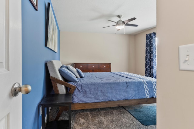 3807 Sandstone Dr, Champaign, IL 61822 - bedroom featuring a ceiling fan and carpet