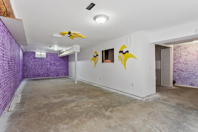 3807 Sandstone Dr, Champaign, IL 61822 - basement with brick wall