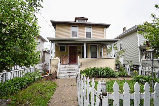 937 N County St, Waukegan, IL 60085 - american foursquare style home with covered porch