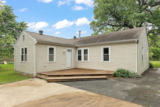21402 S 79th Ave, Frankfort, IL 60423 - back of house featuring a wooden deck, a patio, and roof with shingles