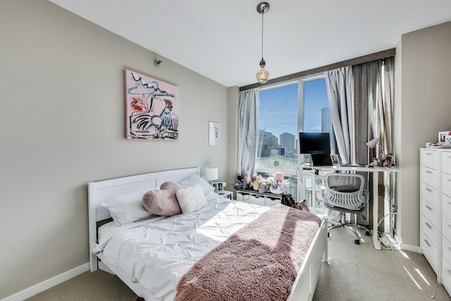 757 N Orleans St Unit 909, Chicago, IL 60654 - bedroom featuring light carpet and baseboards