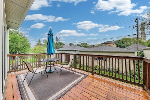 5319 W Cullom Ave, Chicago, IL 60641 - wooden terrace featuring outdoor dining area