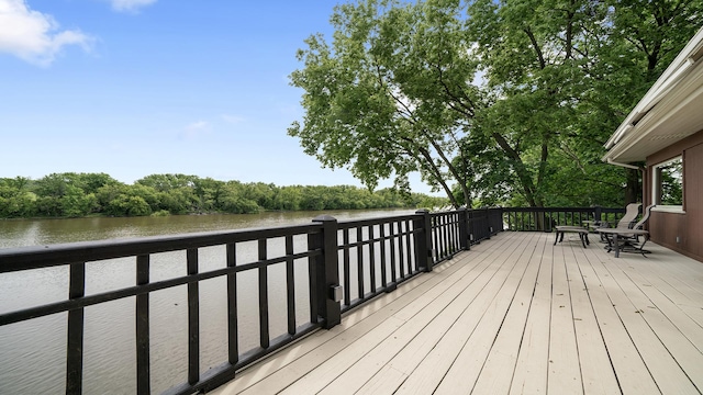 605 N 4th St, Oregon, IL 61061 - wooden terrace featuring a water view