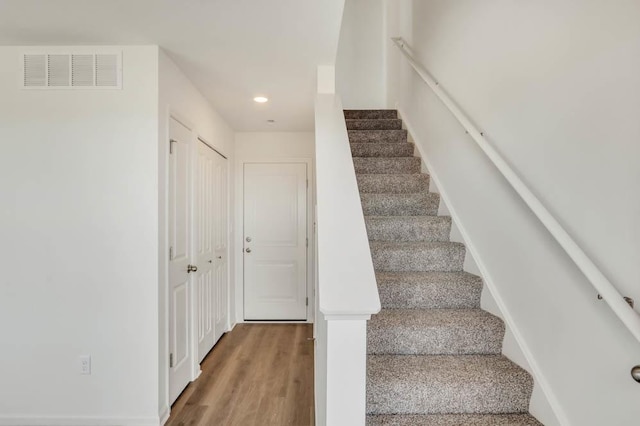 1554 Sequoia Way, Pingree Grove, IL 60140 - stairs featuring wood finished floors and recessed lighting