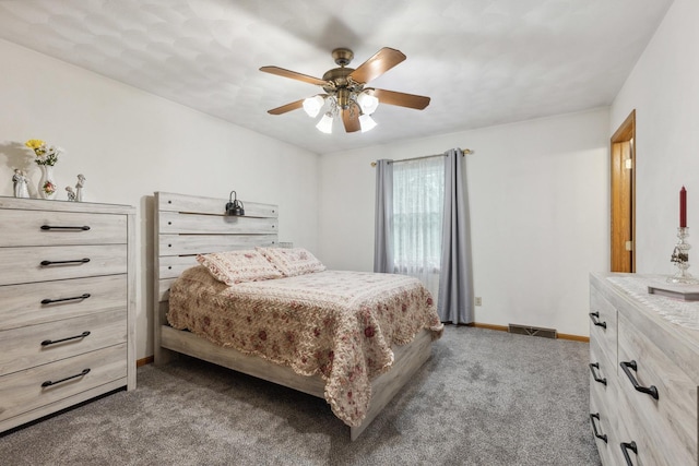 307 Shelden Dr, Winnebago, IL 61088 - carpeted bedroom featuring baseboards and ceiling fan