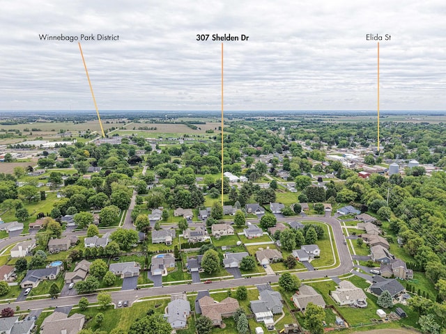 307 Shelden Dr, Winnebago, IL 61088 - aerial perspective of suburban area