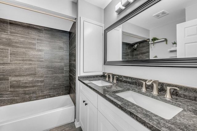 6135 W 94th St Unit C2, Oak Lawn, IL 60453 - bathroom with double vanity and shower / washtub combination
