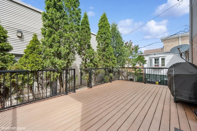 4218 N California Ave, Chicago, IL 60618 - wooden deck with grilling area