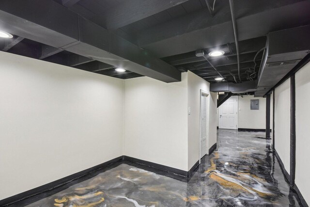 8428 S Rhodes Ave, Chicago, IL 60619 - finished below grade area with baseboards and electric panel