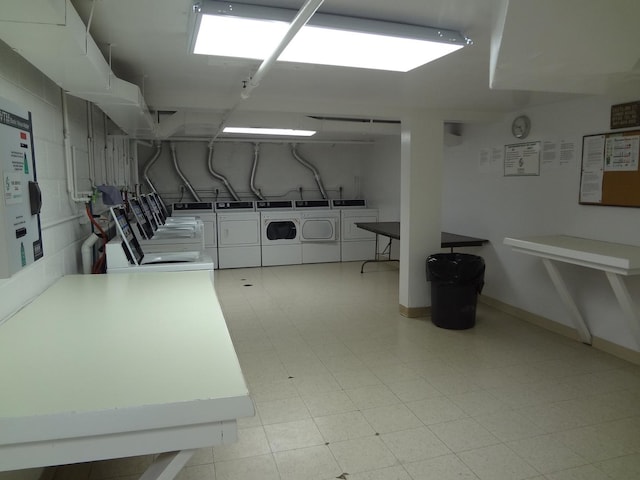 1108 Castilian Ct Unit 121, Glenview, IL 60025 - below grade area featuring washing machine and dryer