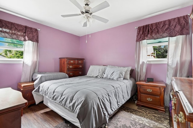 14453 Kolin Ave, Midlothian, IL 60445 - bedroom featuring wood finished floors and ceiling fan
