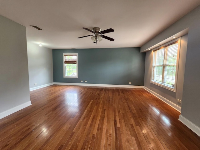 5115 E Ln, Mchenry, IL 60050 - unfurnished room with dark wood finished floors, baseboards, and ceiling fan
