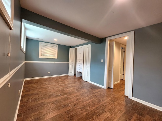 5115 E Ln, Mchenry, IL 60050 - unfurnished bedroom with dark wood finished floors, baseboards, a closet, and recessed lighting