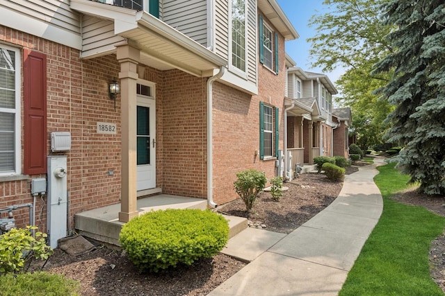 18582 W Point Dr, Tinley Park, IL 60477 - view of exterior entry with brick siding