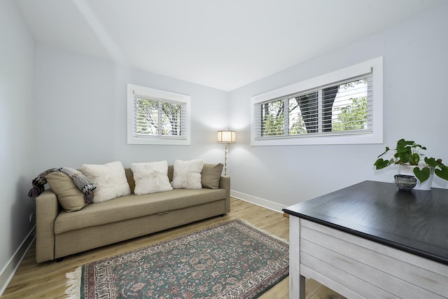 1605 E Euclid Ave, Arlington Heights, IL 60004 - living area with plenty of natural light, wood finished floors, and baseboards