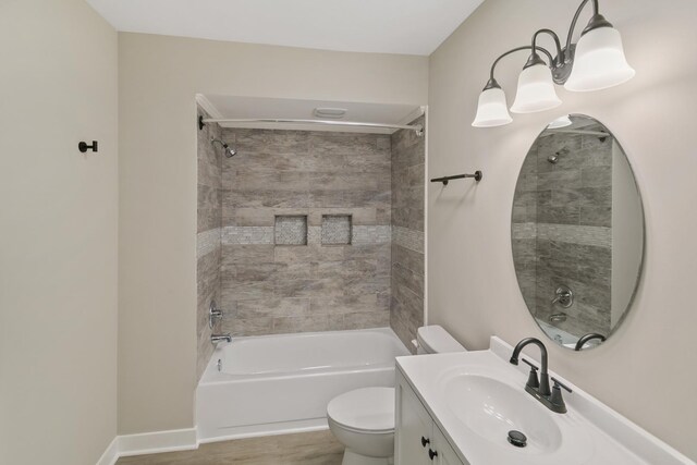 3413 N Schultz Dr, Lansing, IL 60438 - full bathroom featuring toilet, vanity, and tub / shower combination