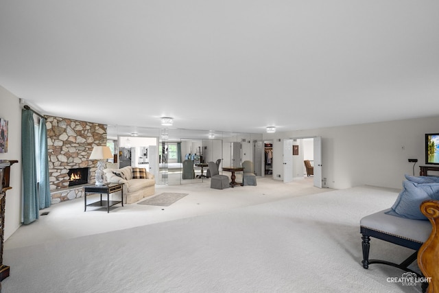 1900 Millburne Rd, Lake Forest, IL 60045 - living area with carpet and a fireplace