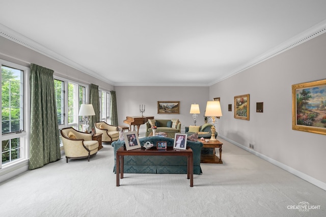 1900 Millburne Rd, Lake Forest, IL 60045 - carpeted living area featuring ornamental molding and baseboards