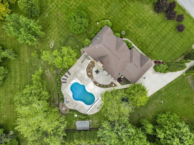8600 Beall St, Dyer, IN 46311 - drone / aerial view of a pool area